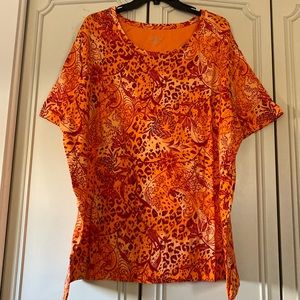 Shirt sleeve multi color top